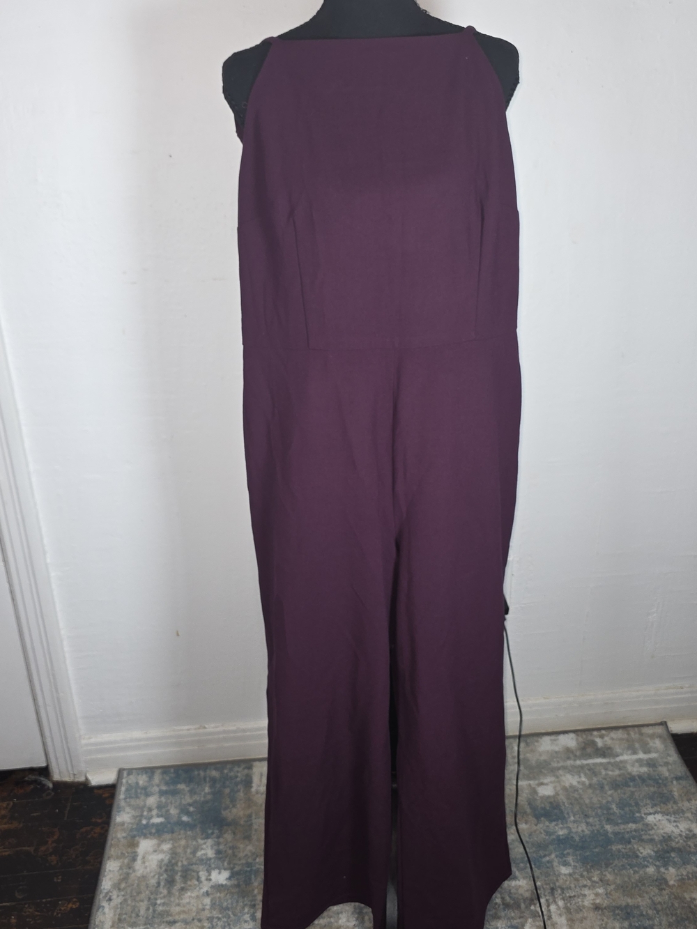 French Connection Sleeveless Wide-Leg Jumpsuit in Plum